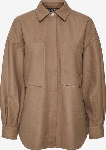 VERO MODA Between-Season Jacket 'Boa' in Brown: front