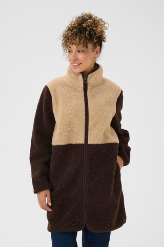 Love Copenhagen Fleece jas 'Vigga ' in Bruin: voorkant