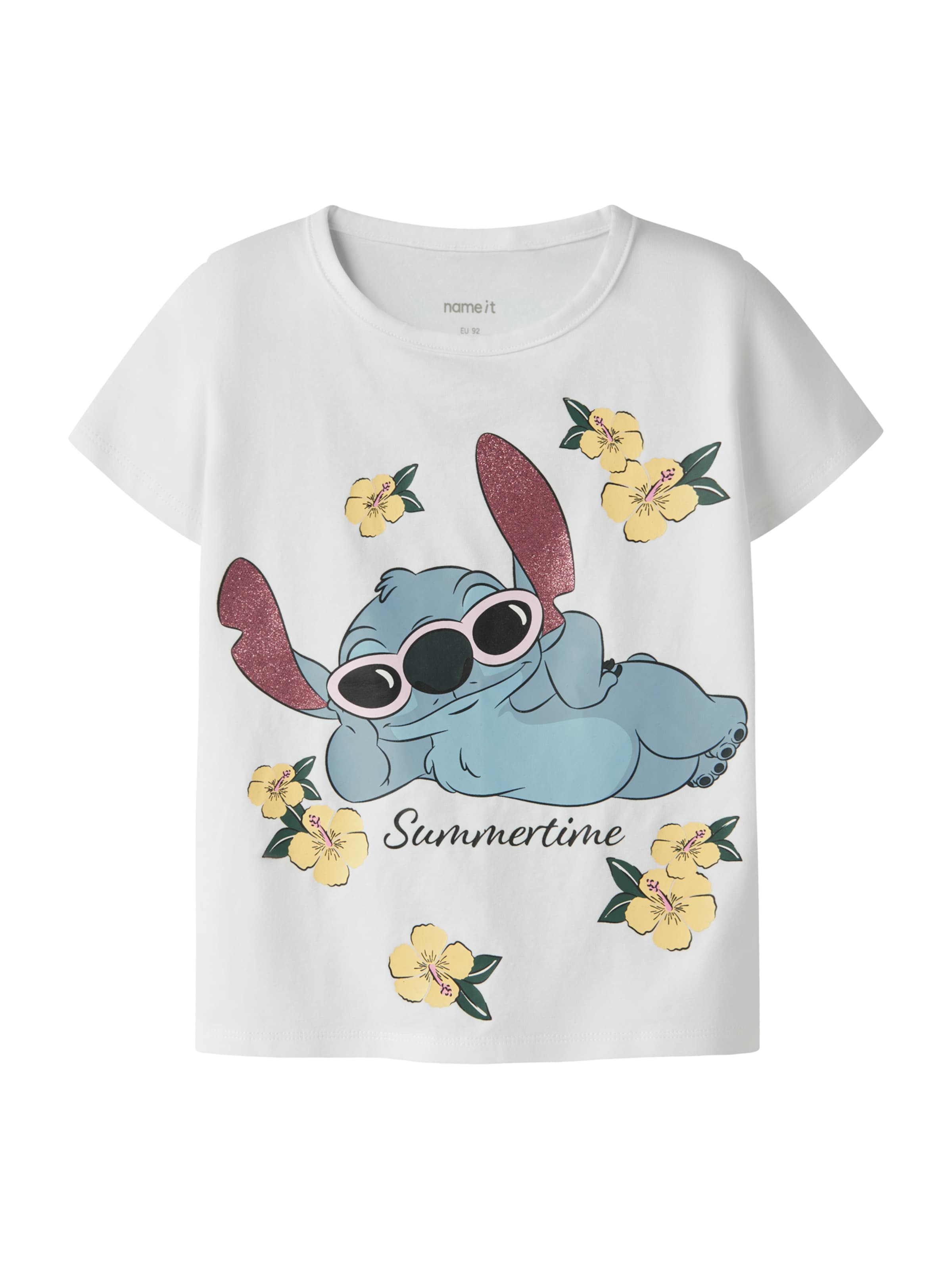 NAME IT Shirt 'NMFANN STITCH' in Wit: voorkant