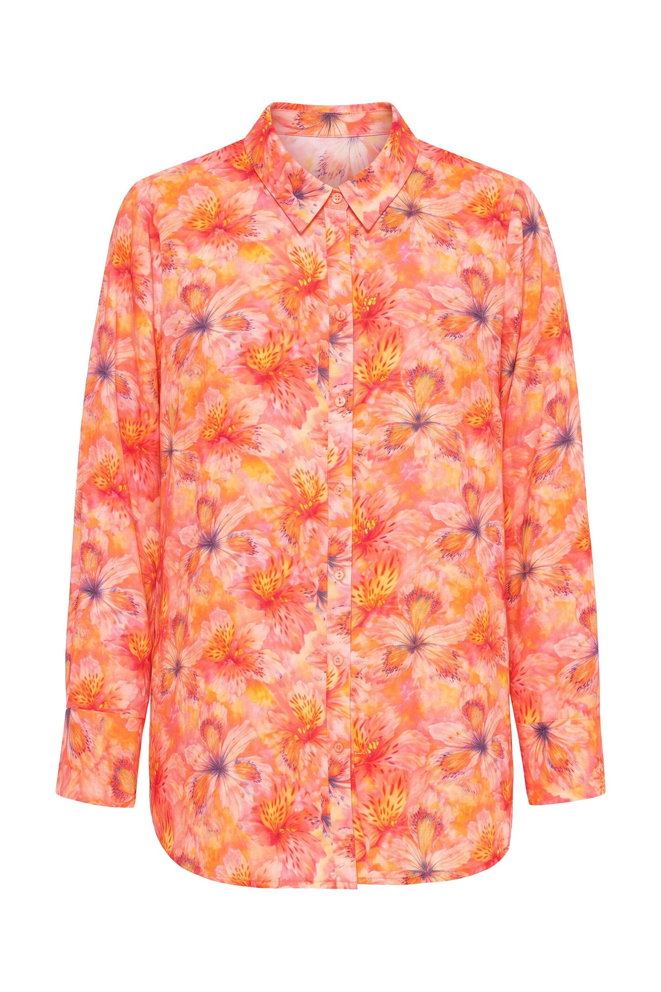 Studio Untold Blouse in M-L in de kleur Oranje, Productweergave