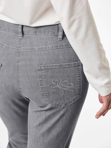 Goldner Slimfit Jeans 'LOUISA' in Grau