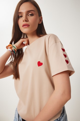 T-shirt Happiness İstanbul en marron