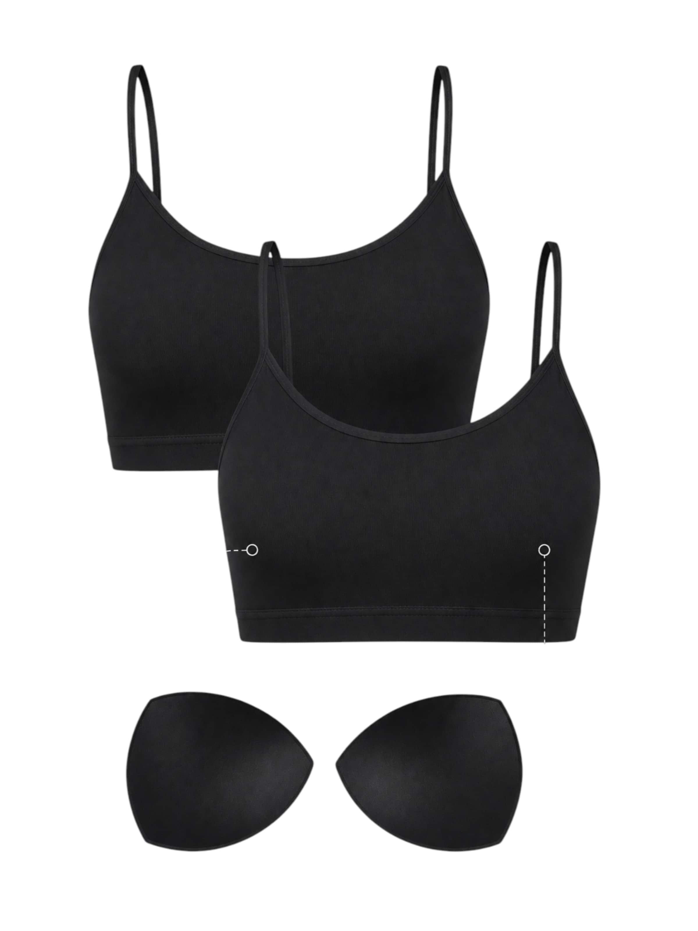WENOR Bustier Biustonosz sportowy w kolorze czarny: przód