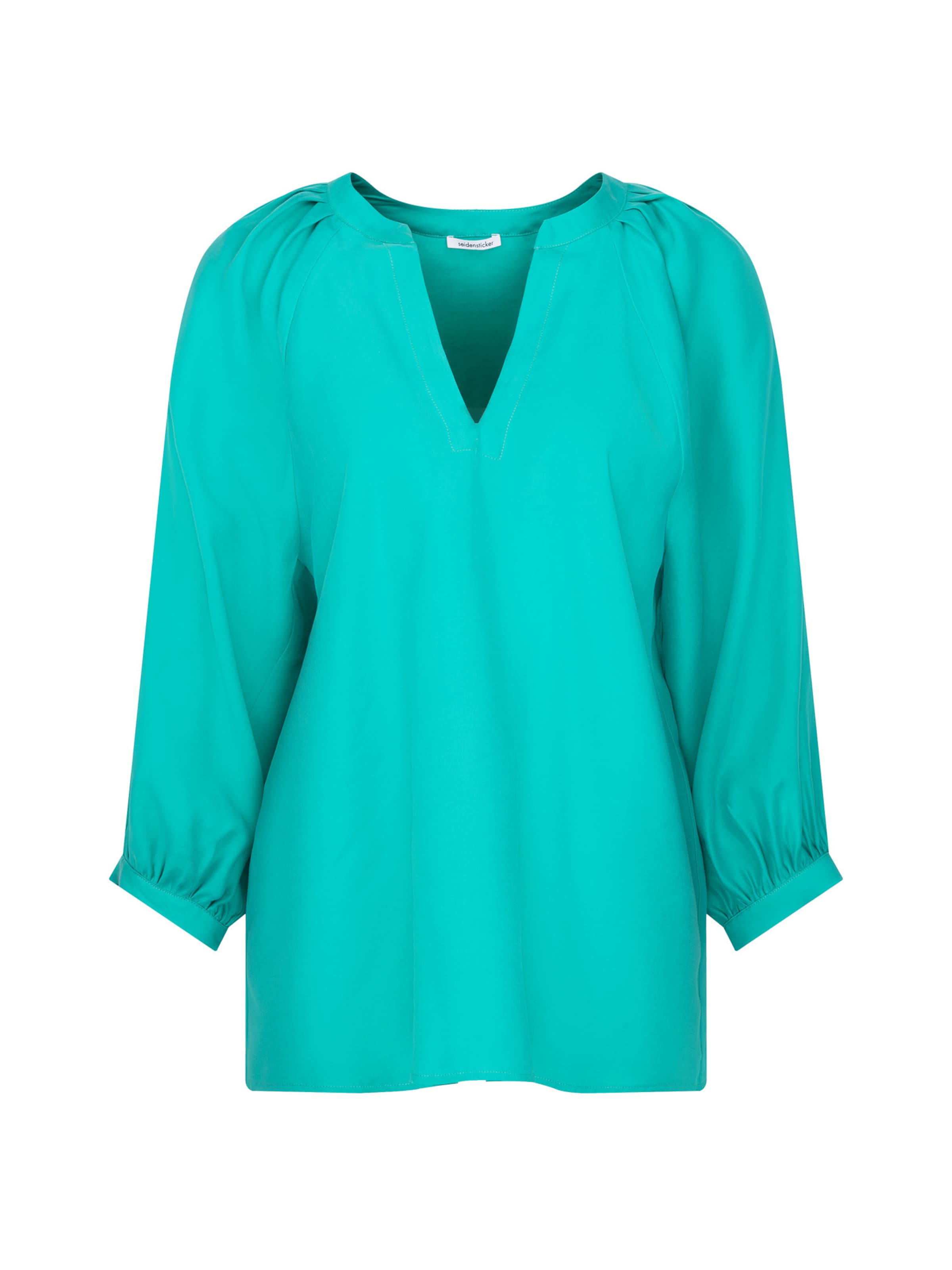 Chemisier 'Schwarze Rose' SEIDENSTICKER en bleu : devant