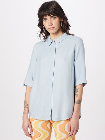 Another Label - Blusa 'Bache' em azul: frente