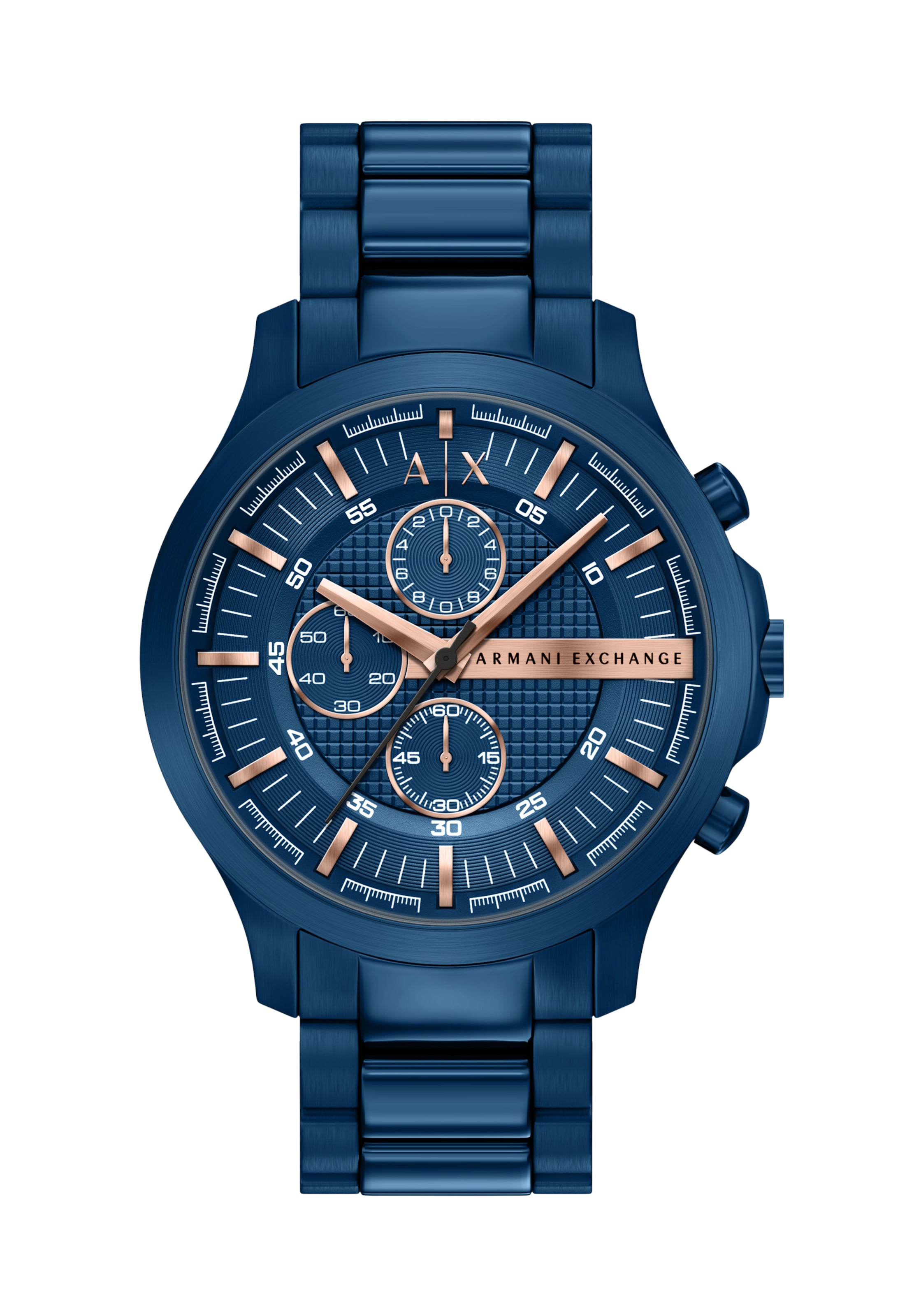 ARMANI EXCHANGE - Reloj analógico 'HAMPTON' en azul: frente