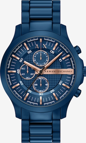 ARMANI EXCHANGE Analoginen kello 'HAMPTON' värissä sininen: etupuoli
