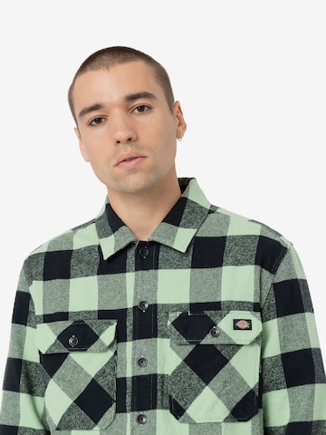 DICKIES Regular fit Button Up Shirt 'Sacramento' in Green