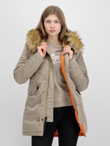 Veste d’hiver ALPHA INDUSTRIES en beige : devant