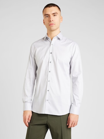 OLYMP - Ajuste estrecho Camisa de negocios en gris: frente