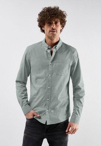 Street One MEN Regular fit Button Up Shirt in Green: front