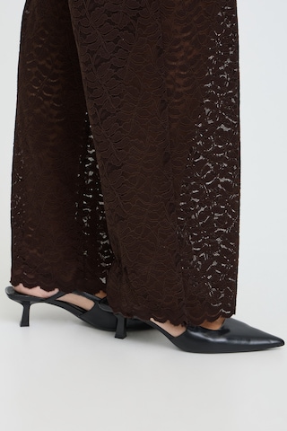 Fransa - Pierna ancha Pantalón 'AMELIA' en marrón