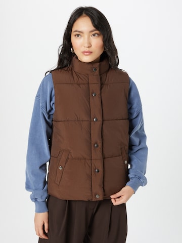 Neo Noir Vest 'Frankie' in Brown: front