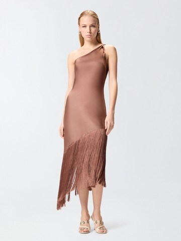 Robe 'PINKO KIWI ABITO SATIN CON FRANGE ABITO' PINKO en marron
