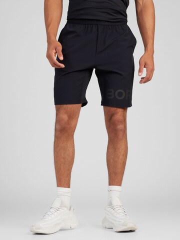 BJÖRN BORG - Regular Calças de desporto em preto: frente