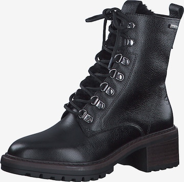 TAMARIS Lace-Up Ankle Boots in Black: front