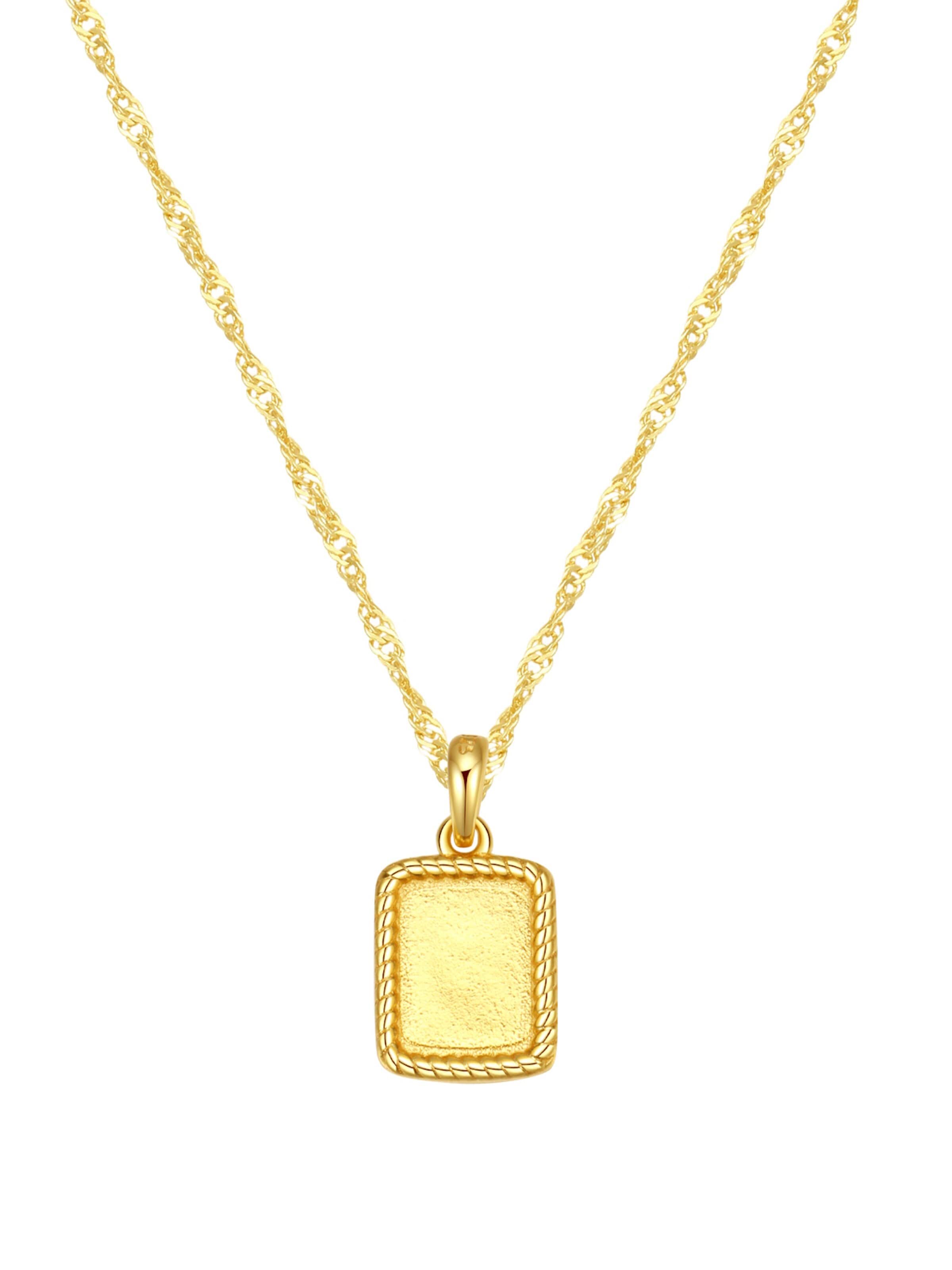 Hey Happiness Necklace 'Square Rope' in Gold