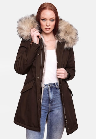 Manteau d’hiver 'Cristal' NAVAHOO en marron : devant