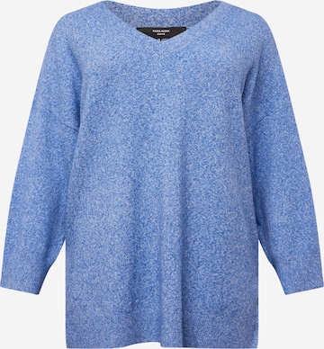 Pull-over 'Doffy' Vero Moda Curve en bleu : devant