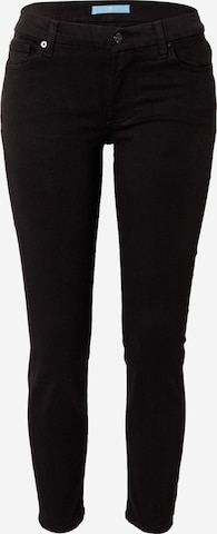7 for all mankind Skinny Jeans in Black: front