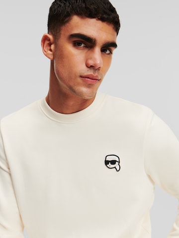 balts Karl Lagerfeld Sportisks džemperis 'Ikonik'