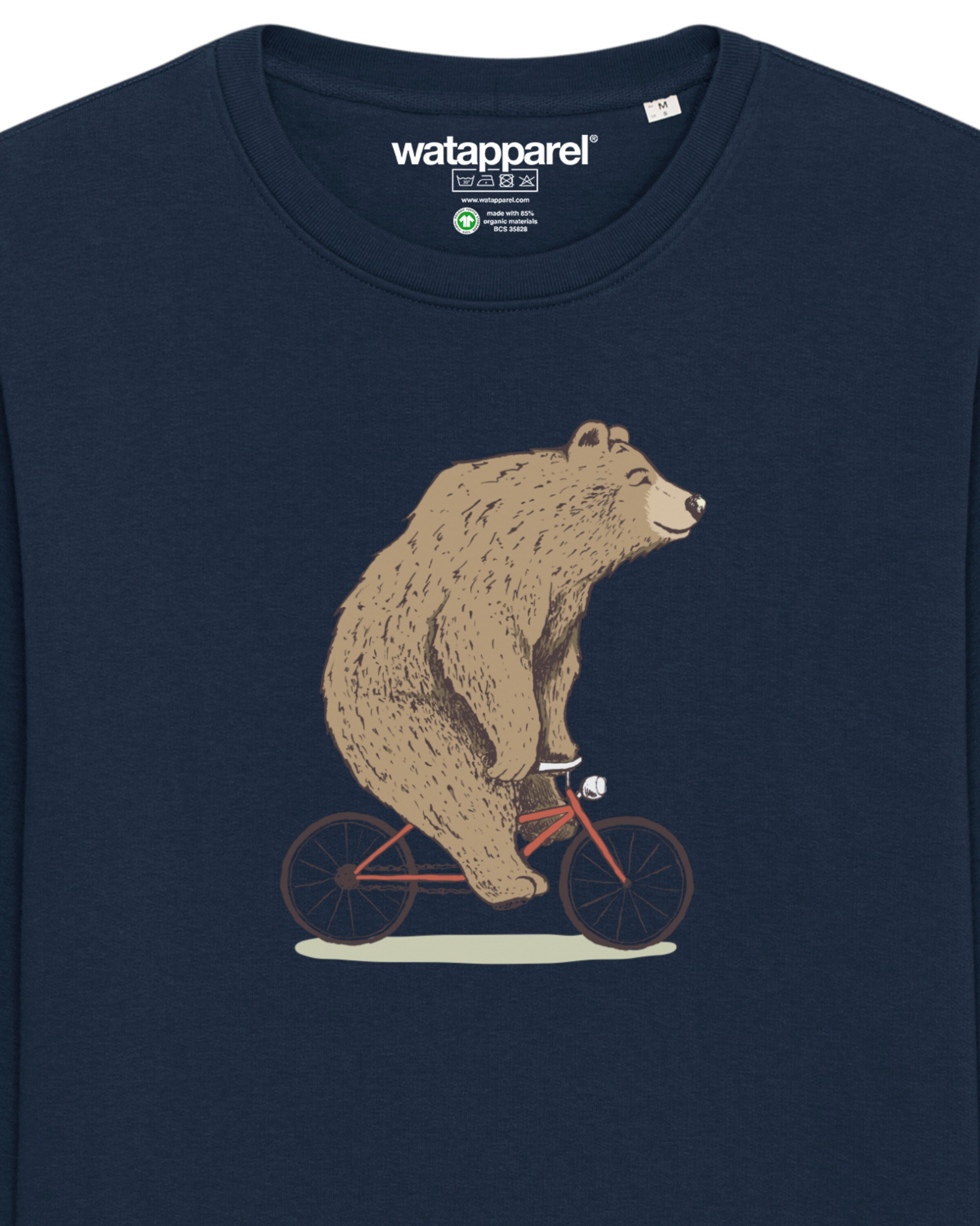 Watapparel Sweatshirt 'Fahrradbär' in Blau