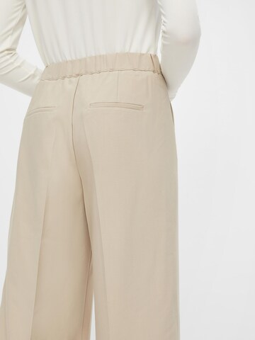 Y.A.S Wide leg Bandplooibroek 'Carla' in Beige