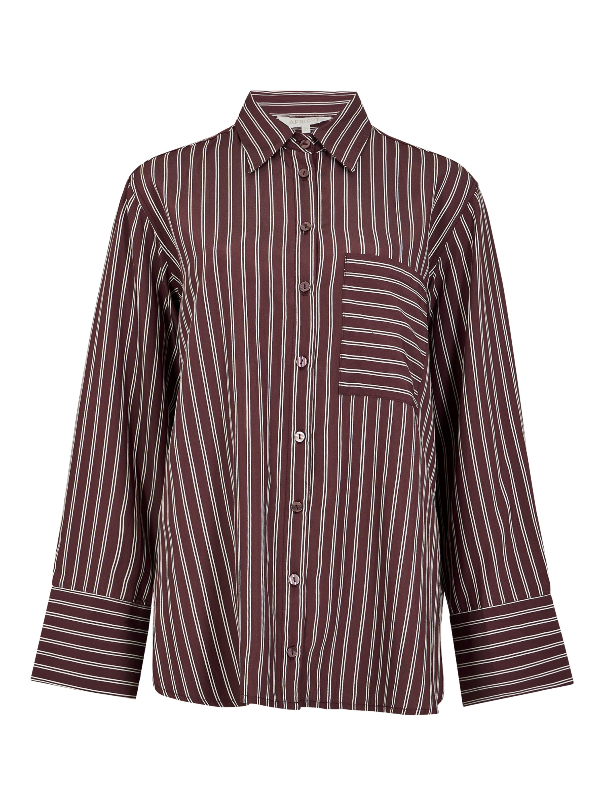 Apricot Oversized Stripe Shirt ' ' in Rot: Vorderseite