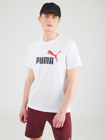 T-Shirt fonctionnel 'Essentials No. 1' PUMA en blanc : devant