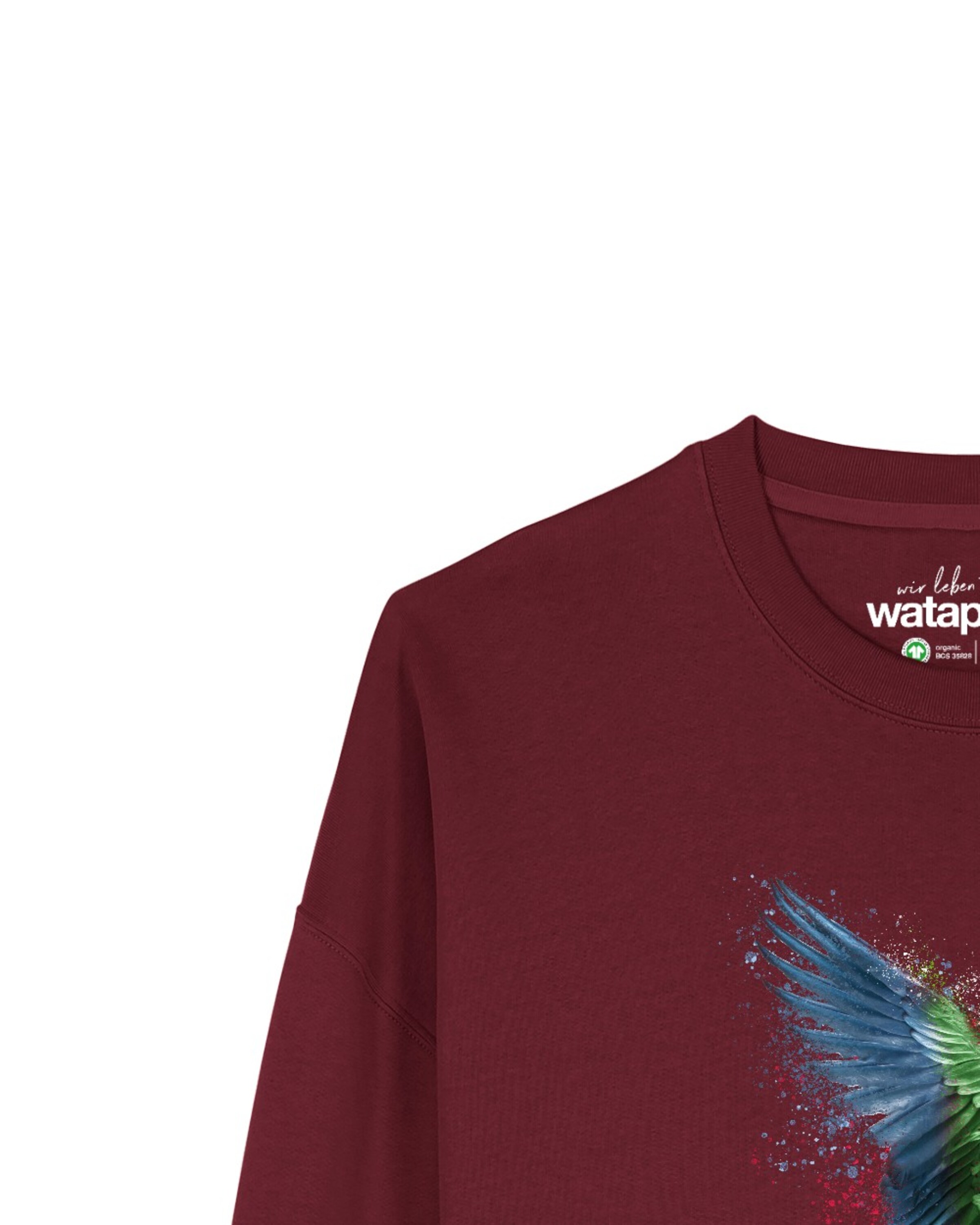 Watapparel Sweatshirt 'Papagei' in Red