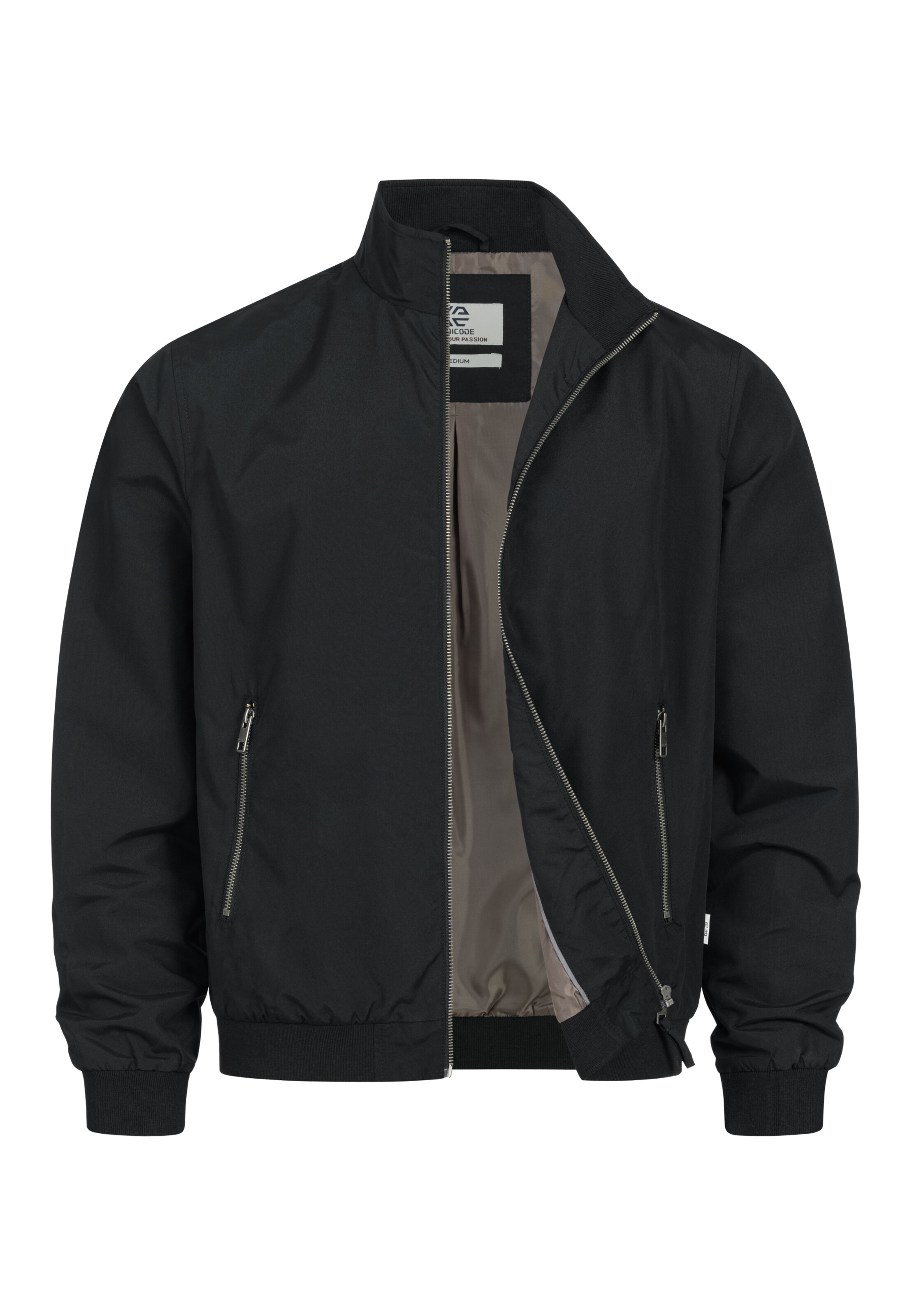 INDICODE JEANS Tussenjas 'INCatall' in Zwart: voorkant