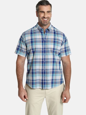 Charles Colby Regular fit Overhemd in Blauw: voorkant