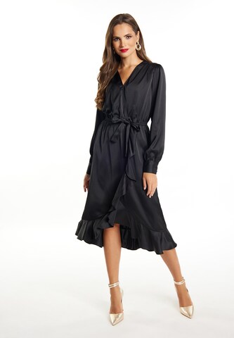 Robe de cocktail faina en noir : devant