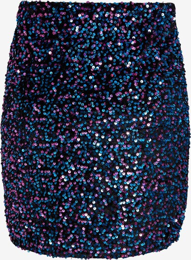 Pieces Petite Rok 'Kam' in de kleur Blauw / Neonlila / Zwart, Productweergave