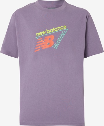 new balance Футболка 'Classic' в Лиловый: спереди