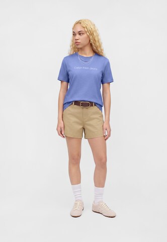 Calvin Klein JeansMajica 'Classic' - ljubičasta boja: prednji dio