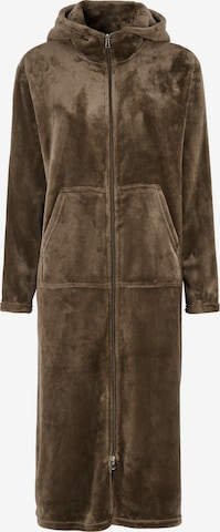 Cellbes of Sweden Badjas lang  in Bruin: voorkant