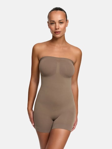 Body modelant 'Trägerloser Bodysuit Sculpting Shapewear mit Shorts' cfab (formerly creamy fabrics) en gris : devant