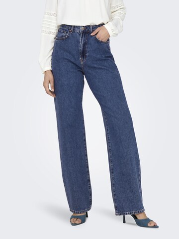 ONLY Wide leg Jeans in Blauw: voorkant