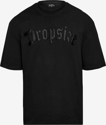 T-Shirt Dropsize en noir : devant