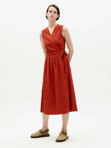 Thinking MU Dress ' Cuadrito Amapola ' in Red