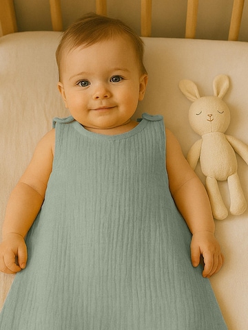 PAPATE - Saco de dormir 'Organic Cotton Summer Sleeping Bag' en verde: frente