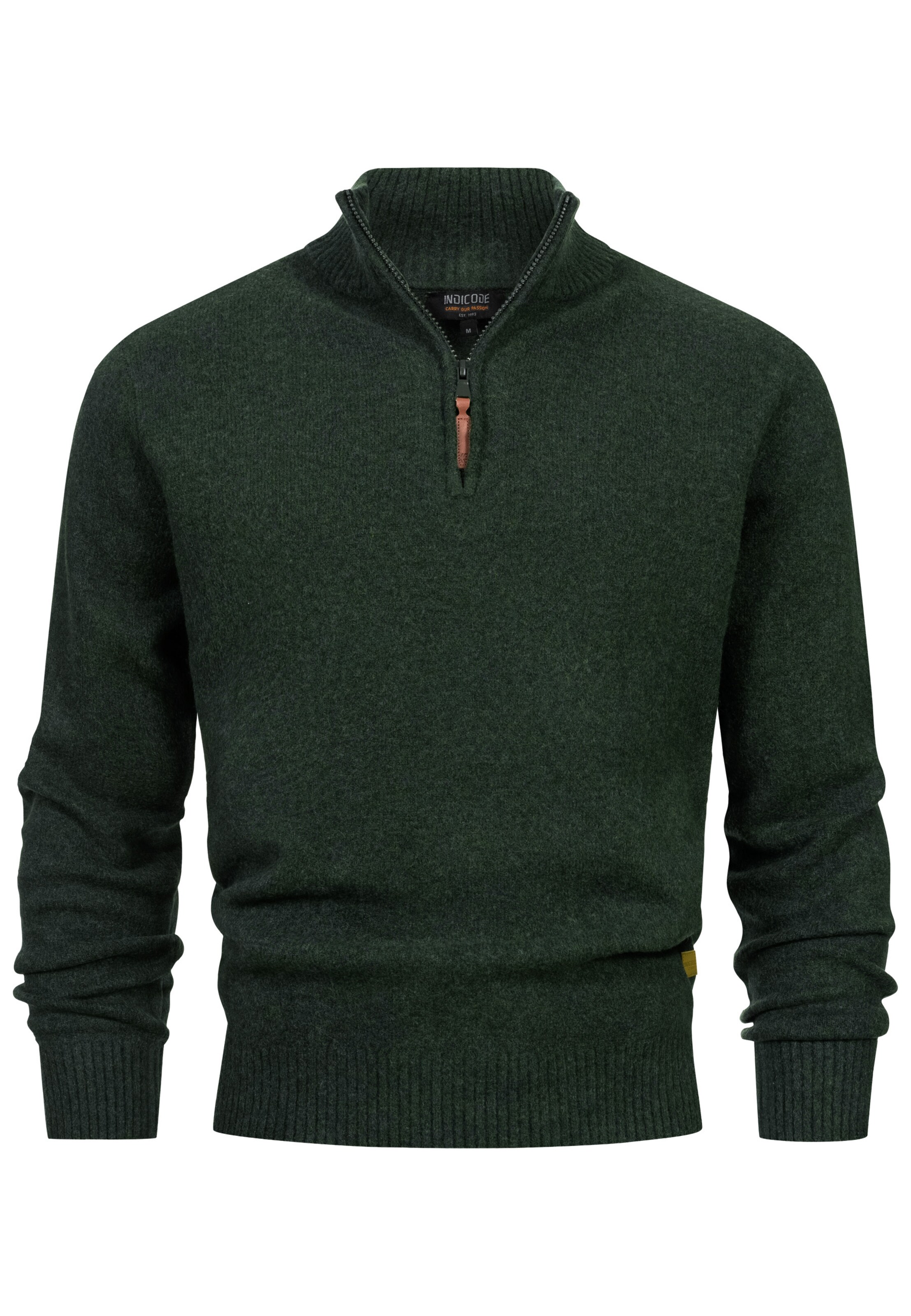 INDICODE JEANS Sweater 'INTrax' in Green: front