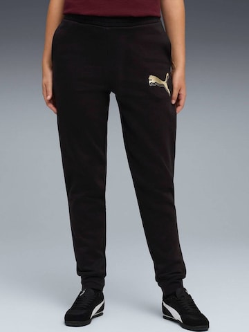 PUMA - regular Pantalón deportivo 'Puma Ess Metallic Sweatpants Fl' en negro