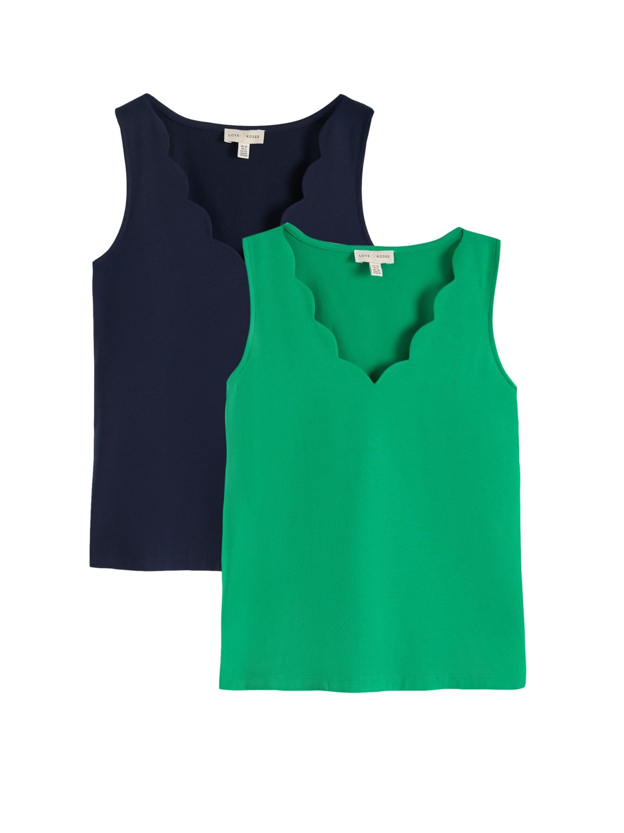 love & roses Top in Blau: Vorderseite