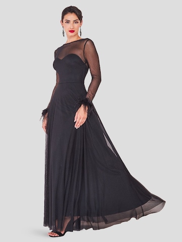 GODDIVA Maxikleid in Schwarz