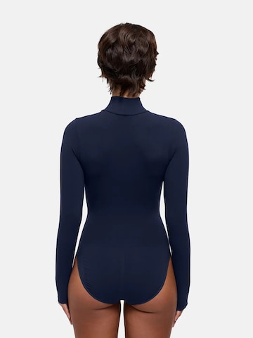Body modellante 'Clean Longsleeve Turtleneck Sculpting Bodysuit with Slip' di cfab in blu