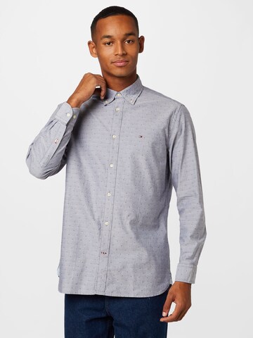 TOMMY HILFIGER Regular Fit Hemd in Blau: Vorderseite