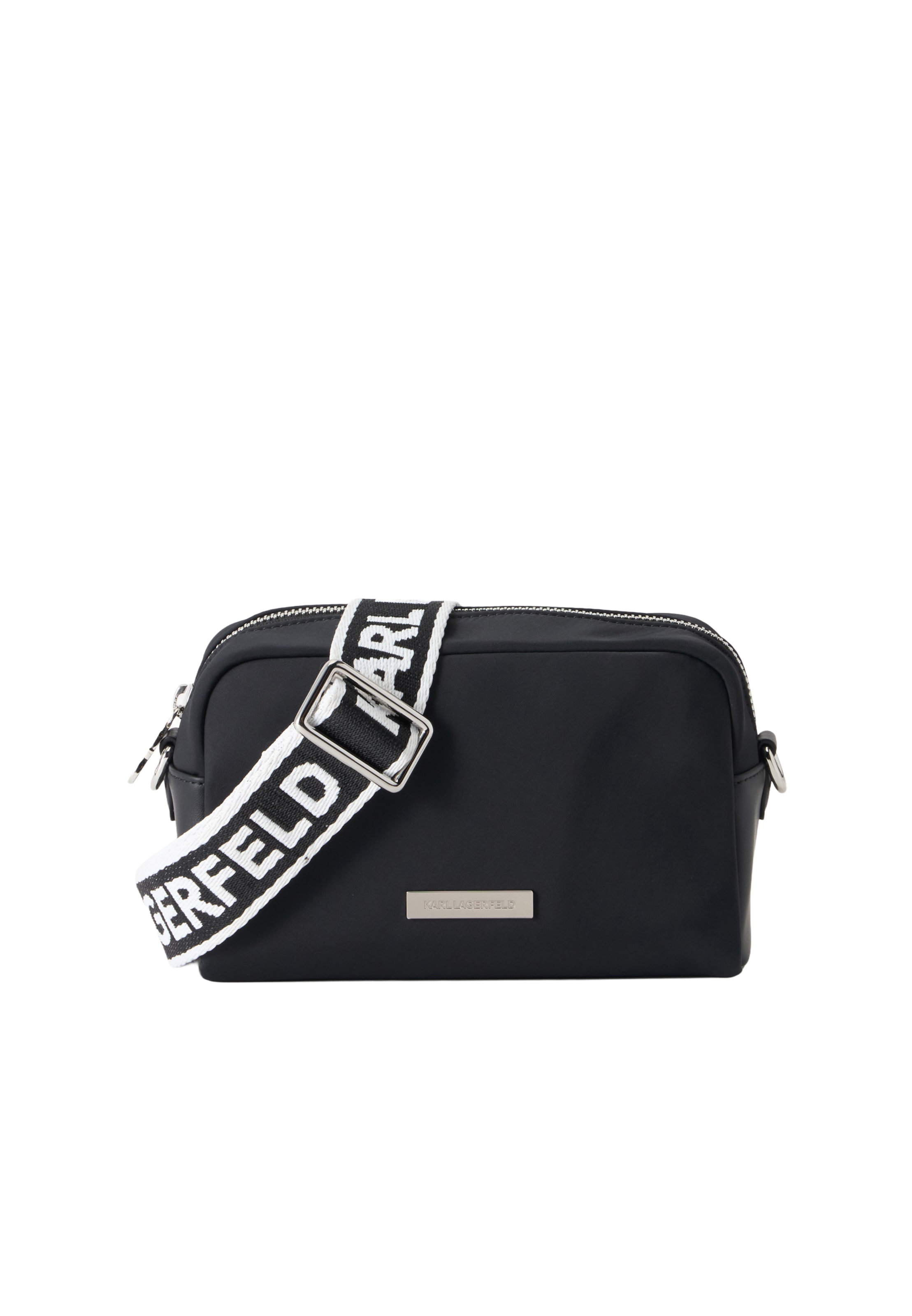 Borsa a tracolla 'IKON' di Karl Lagerfeld in nero: frontale