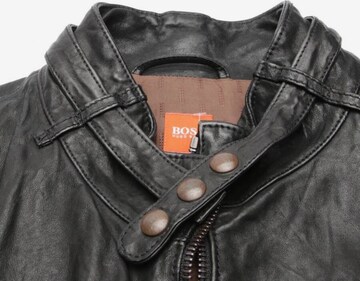 BOSS Lederjacke / Ledermantel L-XL in Schwarz